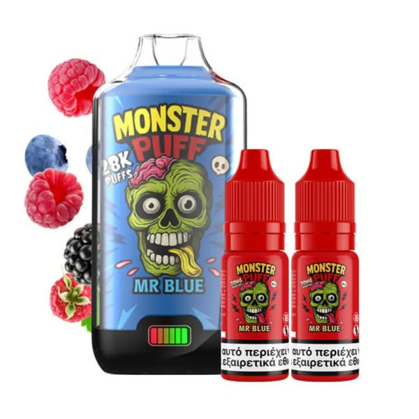Picture of Monster Puff Mr Blue 2ml+10ml 28K Disposable Kit 20mg