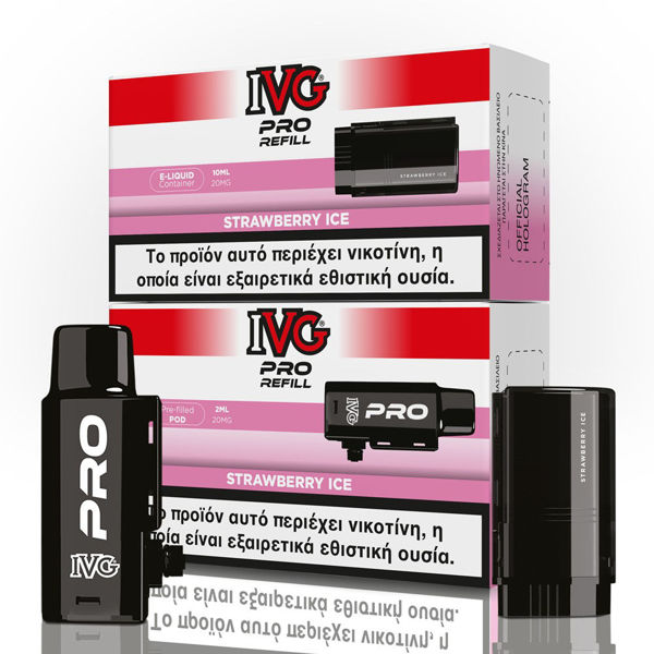 Picture of IVG Pro Refill Strawberry Ice 2ml+10ml 10000 Puffs Prefilled Pod 20mg