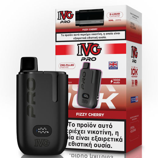 Εικόνα της IVG Pro Kit Fizzy Cherry 2ml+10ml 10000 Puffs Disposable Kit 20mg