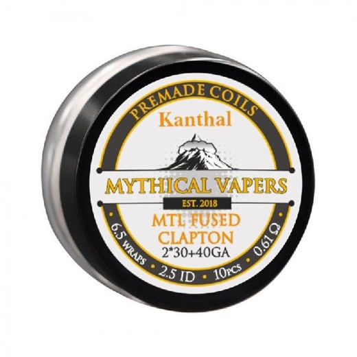 Εικόνα της Mythical Vapers Prebuilt Coils Kanthal A1 MTL Fused Clapton 0.61ohm 10pcs