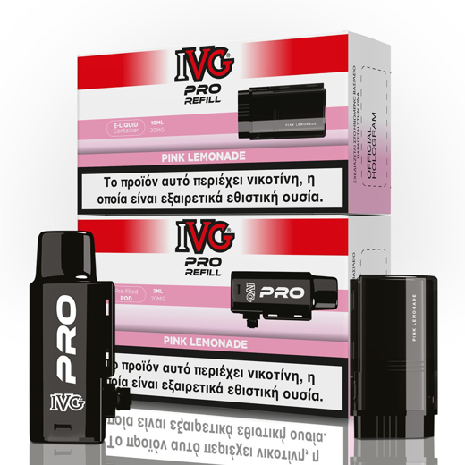 Εικόνα της IVG Pro Refill Pink Lemonade 2ml+10ml 10000 Puffs Prefilled Pod 20mg