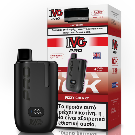 Εικόνα της IVG Pro Kit Fizzy Cherry 2ml+10ml 10000 Puffs Disposable Kit 20mg