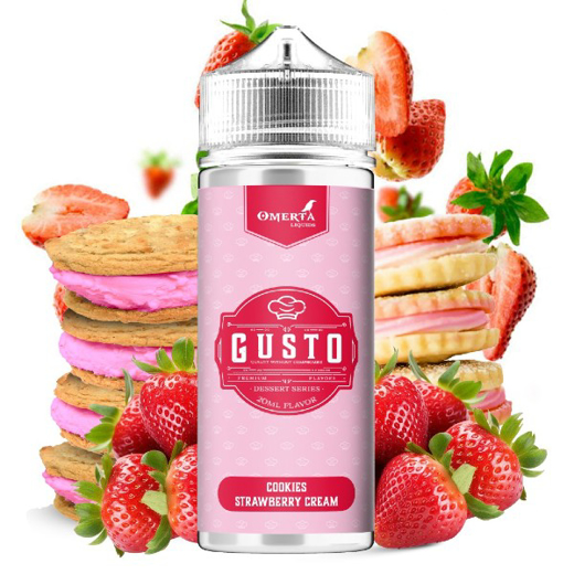 Εικόνα της Omerta Gusto Cookies Strawberry Cream 20/120ml