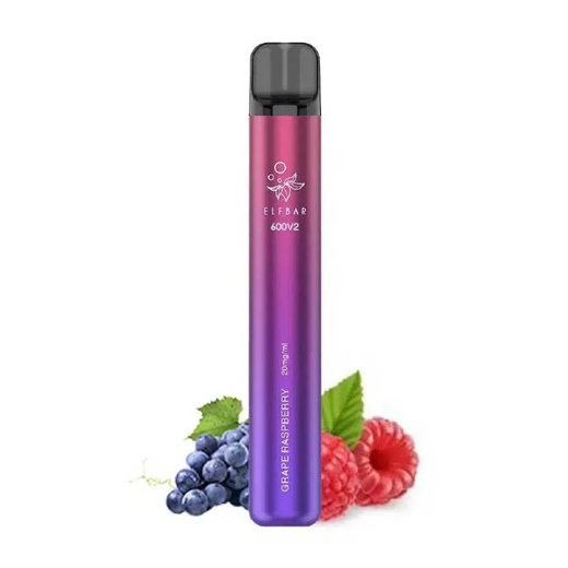 Εικόνα της Elf Bar 600V2 Grape Raspberry 20mg 2ml