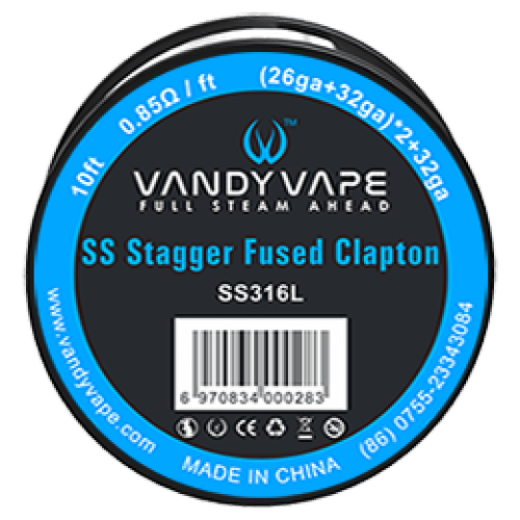 Εικόνα της VANDY VAPE SS316 WIRE STAGGERED FUSED CLAPTON 3M