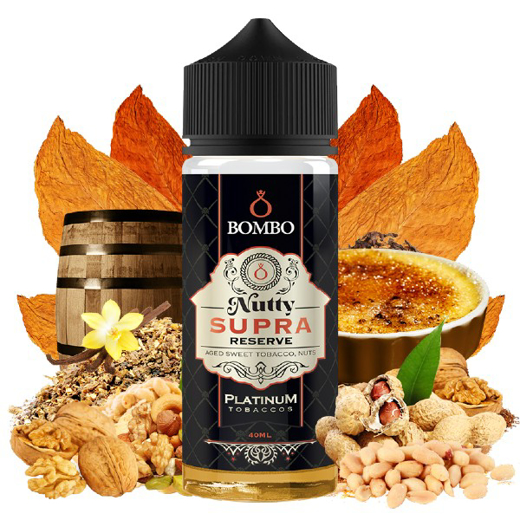 Εικόνα της Bombo Nutty Supra Reserve 30/120ml Platinum Tobaccos