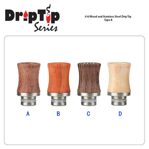 Picture of 510 Wood And SS Type A Drip Tip