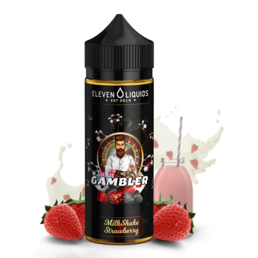 Εικόνα της Eleven Gambler Milkshake Strawberry 120ml