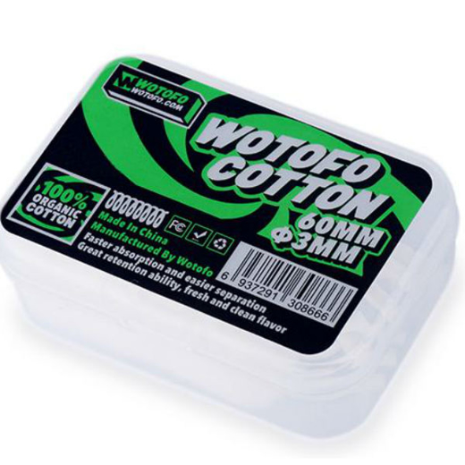 Εικόνα της Wotofo Cotton Agleted 3mm Large Pack 30PCS